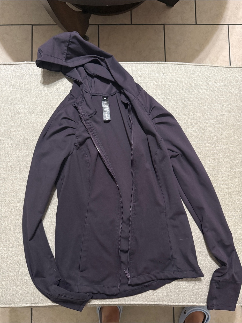 Yogalicious Men's Lightweight Hooded Jacket - Dark Plum